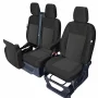 Tailor-made front seat covers for Ford Transit Custom (to 06.2018, from 06.2018), with table - 1+2 Seats