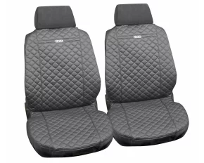 Ziga, pair of high-quality cotton front seat covers - Grey