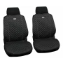 Ziga, pair of high-quality cotton front seat covers - Black