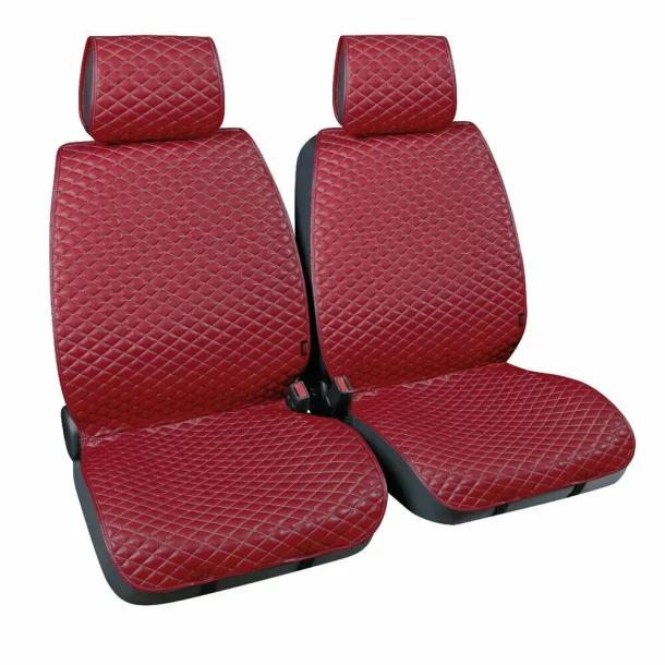 Cover-Tech, pair of front seat covers - Bordeaux/White