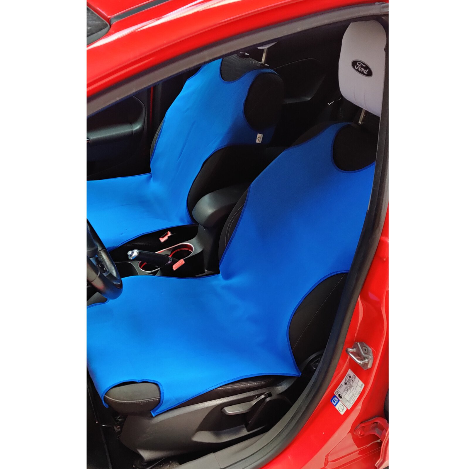 Cridem Sport T-shirt front seat covers 2pcs - Blue thumb