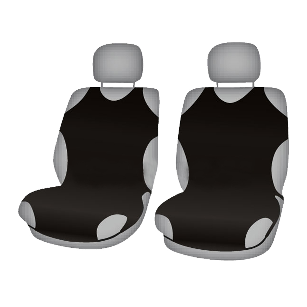 Cridem Sport T-shirt front seat covers 2pcs - Black-Resealed, thumb
