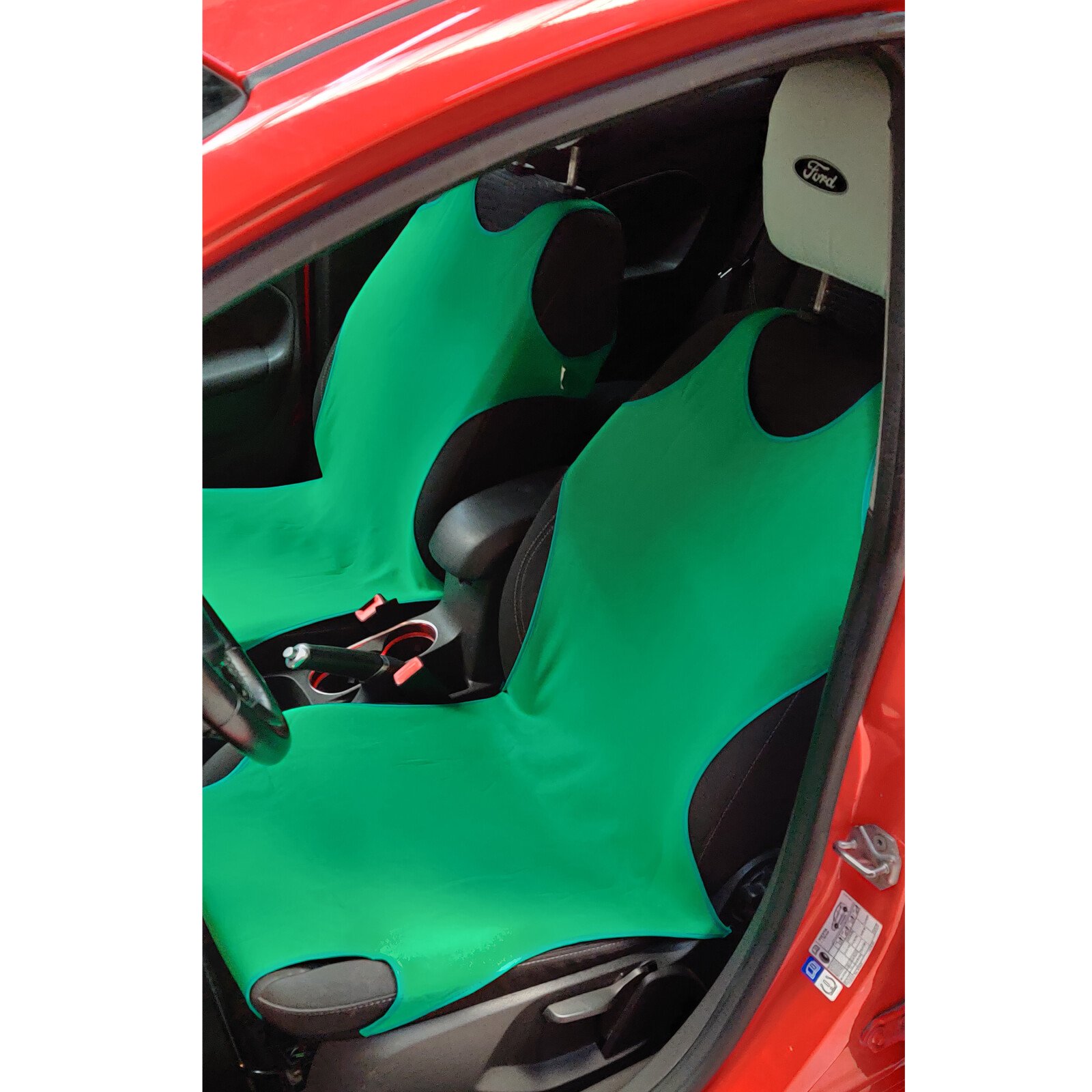 Cridem Sport T-shirt front seat covers 2pcs - Green thumb