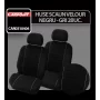 Carpoint Velours, front seat covers 2pcs - Black/Grey