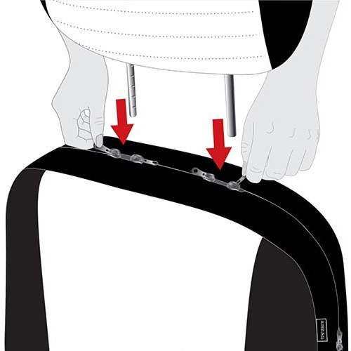 Hastings seat covers 12pcs - Black/Red thumb
