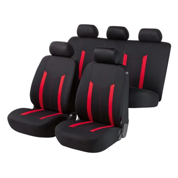 Hastings seat covers 12pcs - Black/Red