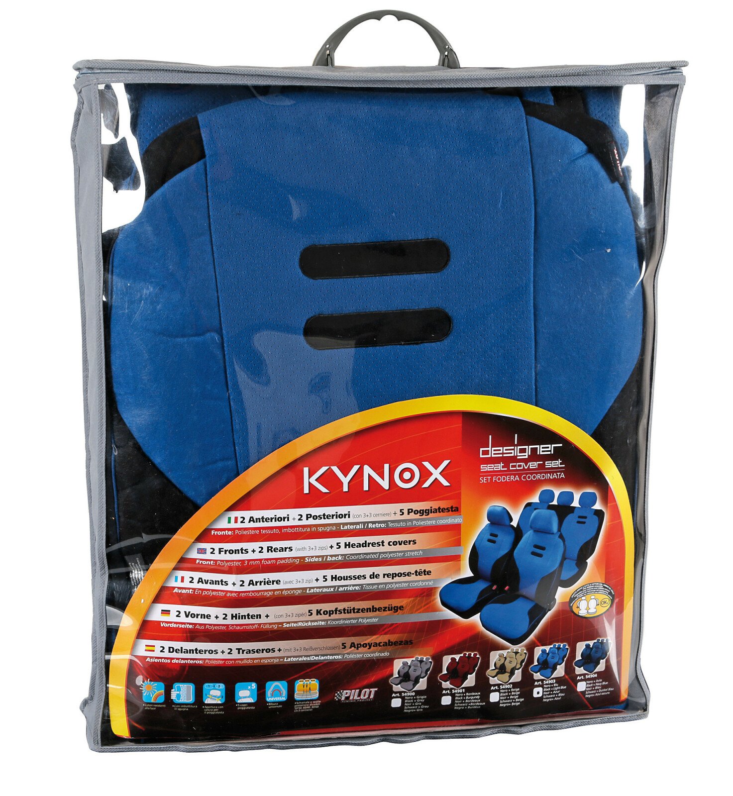 Kynox űléshuzat - 9 darabos - Kék thumb