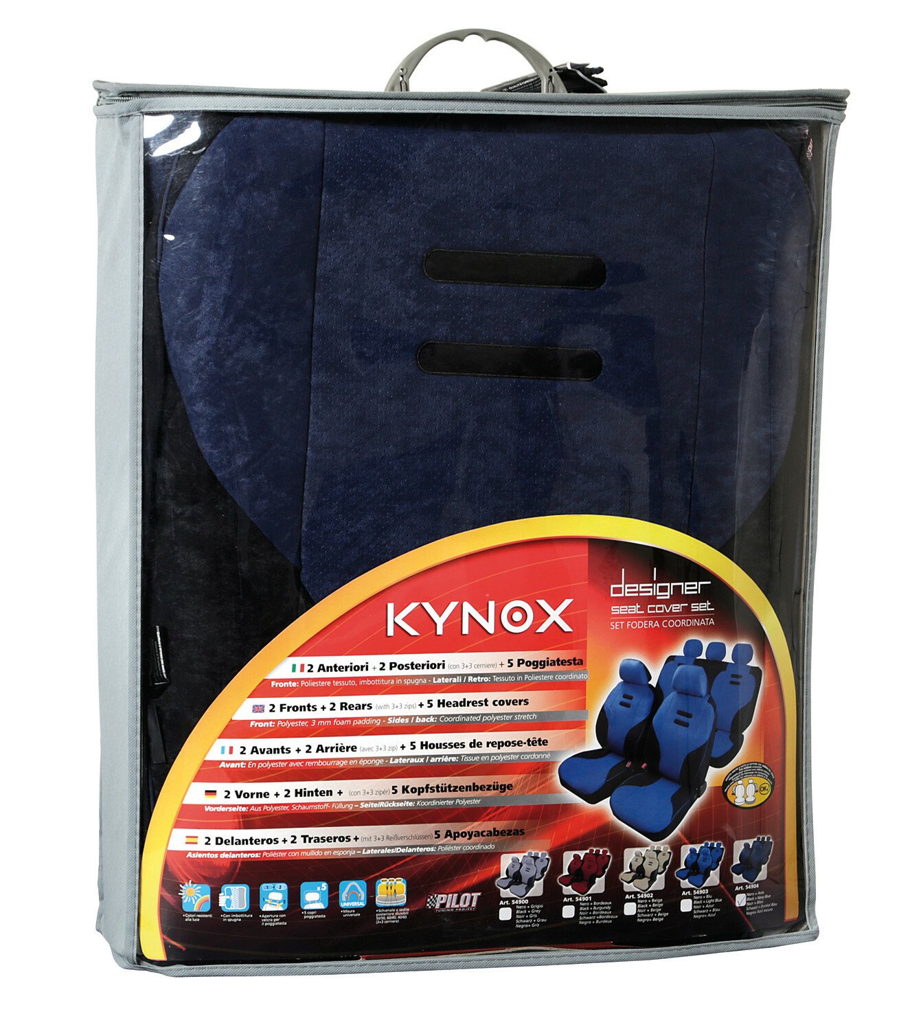 Kynox, seat cover set - Navy Blue - Resealed thumb