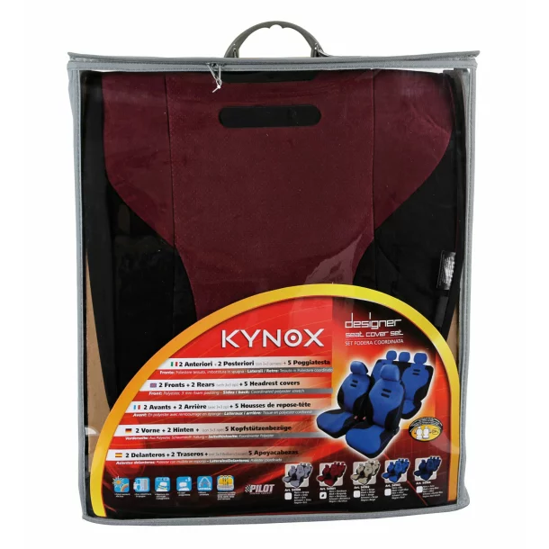 Kynox űléshuzat - 9 darabos - Bor piros