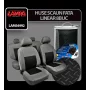 Linear, high-quality jacquard seat cover set - Grey