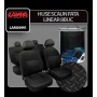 Linear, high-quality jacquard seat cover set - Black