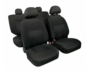 Linear, high-quality jacquard seat cover set - Black