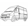 Huse scaun maieu furgoneta de transport Kegel 1+2Locuri - Negru