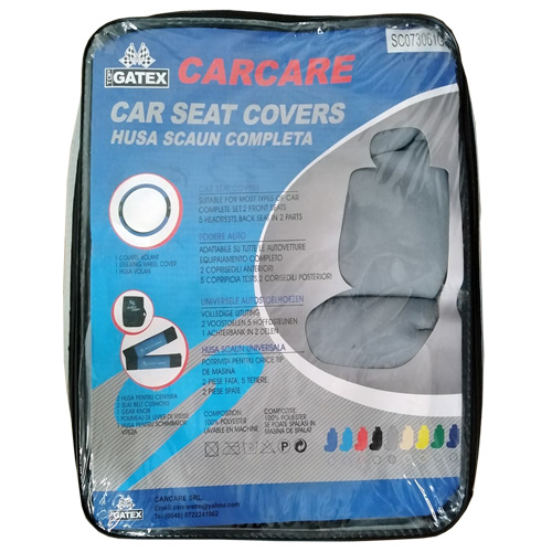 Racing seat covers 13pcs - Black/Grey thumb