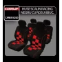 Seatcover set 8 pcs &#039;Racing&#039; red airbag