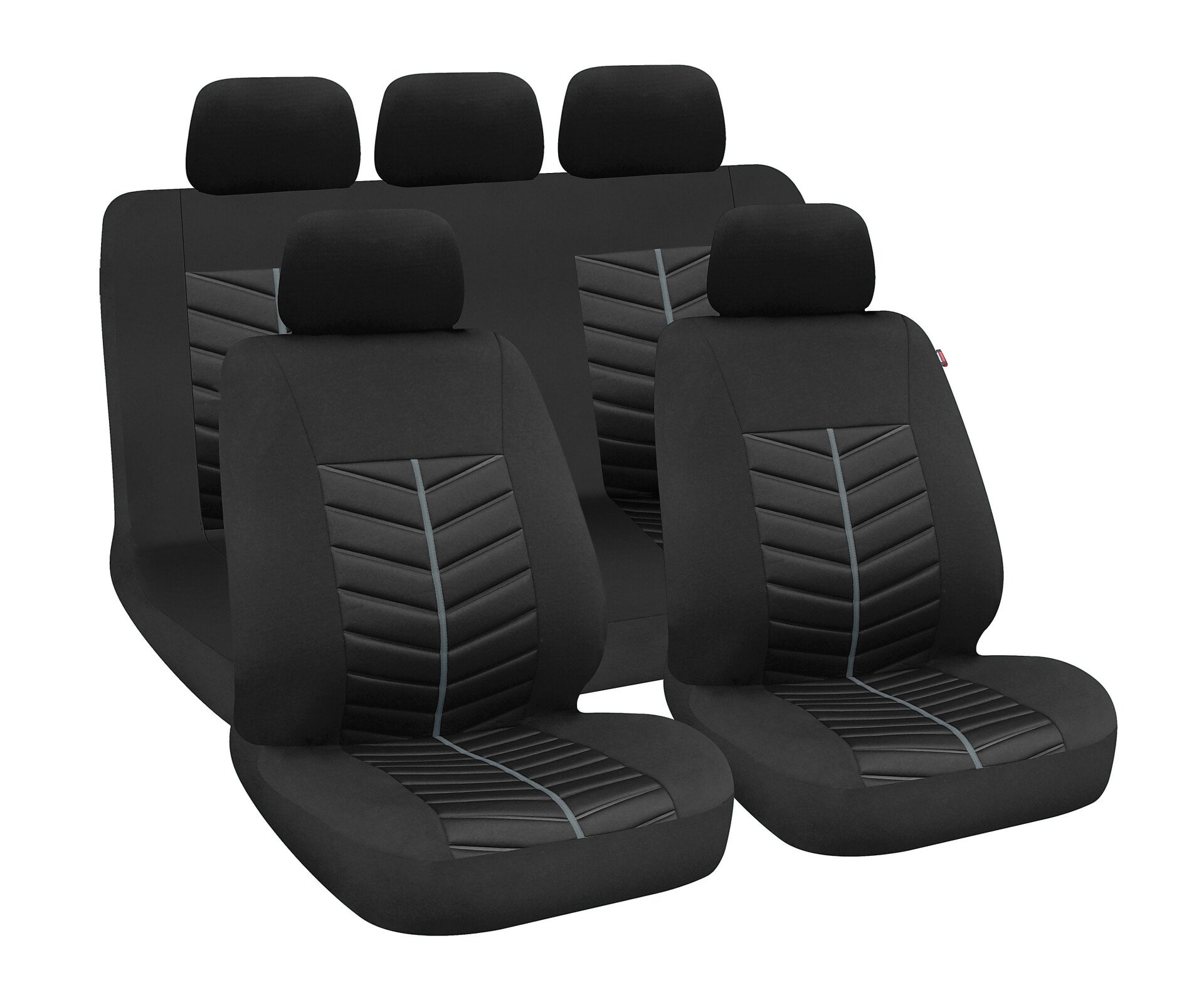 Rapid, seat cover set 9pcs - Black/Grey thumb