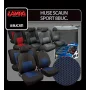Huse scaun Sport 8buc jacquard high-quality - Albastru/Negru