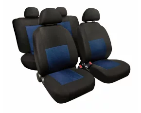 Sport, high-quality jacquard seat cover set - Blue/Black