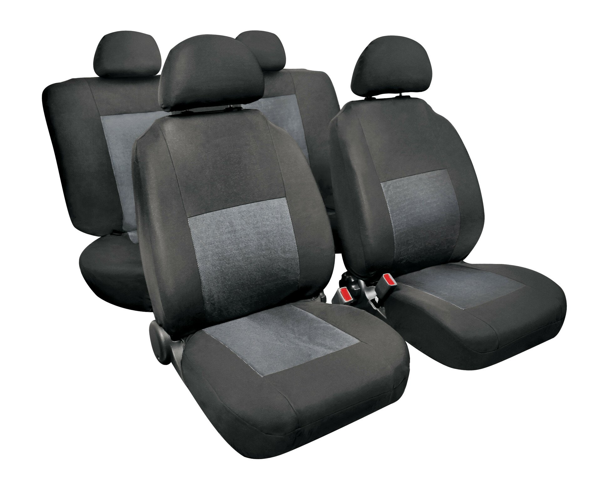 Sport, high-quality jacquard seat cover set - Grey thumb