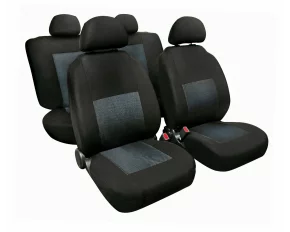 Sport, high-quality jacquard seat cover set - Grey/Black