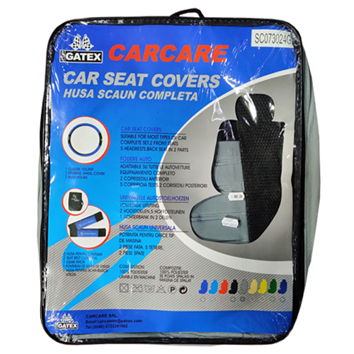 Sport Series seat covers 13pcs - Black/Grey thumb