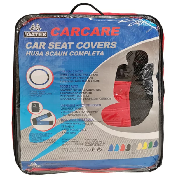 Sport Series üléshuzat - 13 darabos - Fekete/Piros - Újra csomagolt termék