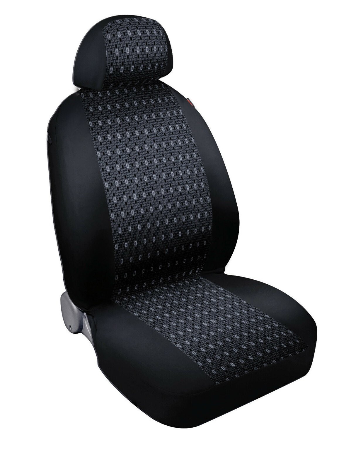 Square high-quality jacquard seat cover set 9pcs - Black thumb