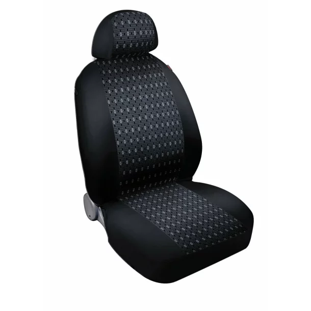 Square high-quality jacquard seat cover set 9pcs - Black