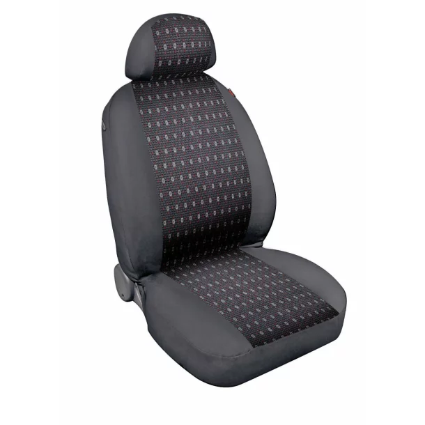 Square high-quality jacquard seat cover set 9pcs - Red