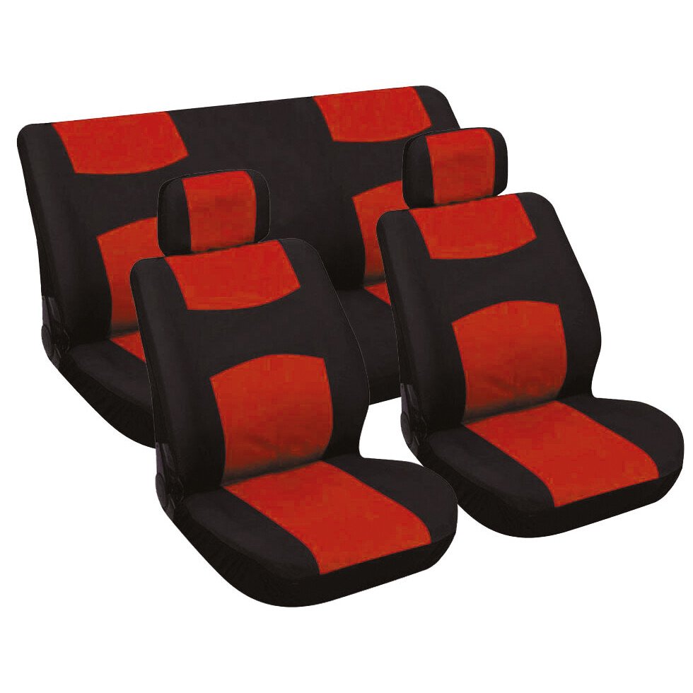 Carpoint Standard seat covers 6pcs - Black/Red thumb
