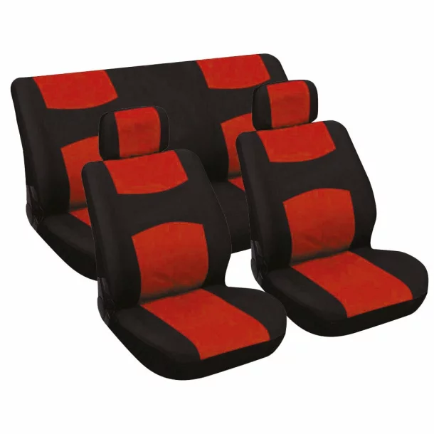 Carpoint Standard seat covers 6pcs - Black/Red