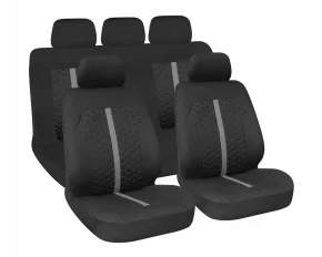 Stinger, seat cover set 9pcs - Black/Grey