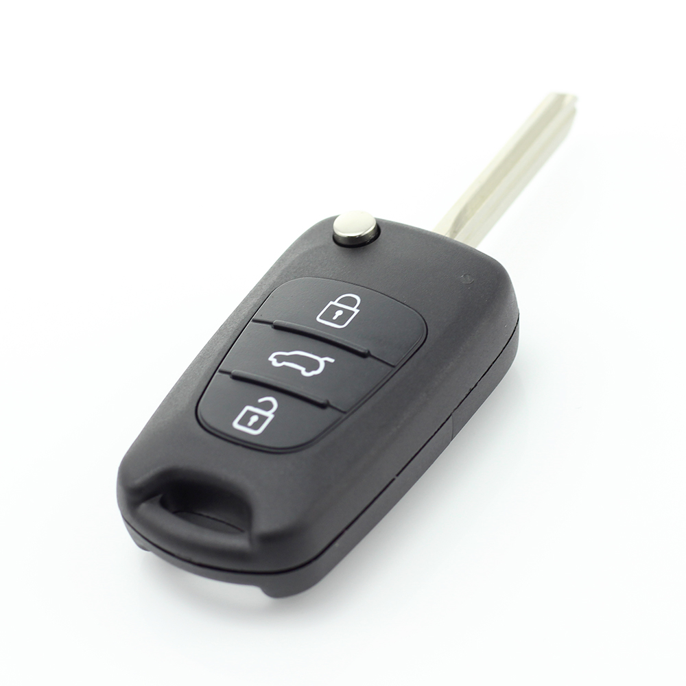 Hyundai - Carcasa cheie tip briceag, 3 butoane, lama pe stanga thumb