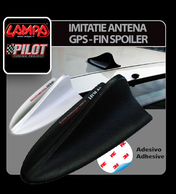 GPS - Fin Spoiler antenna imitáció - Ezüst thumb