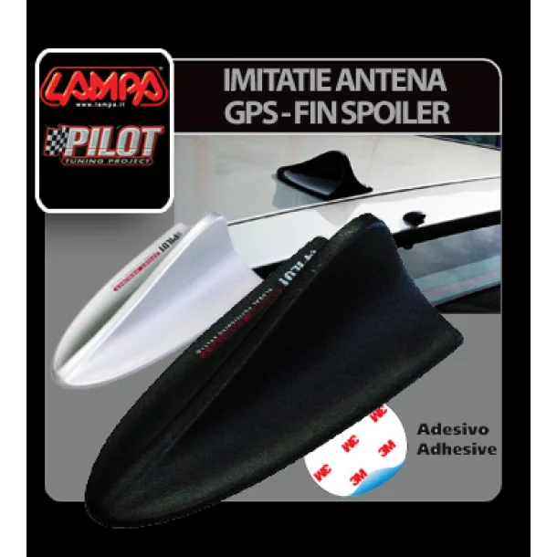 GPS - Fin Spoiler antenna imitáció - Ezüst
