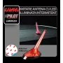 LED világítos antenna - villogó fény - Piros