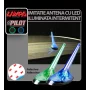 Imitatie antena iluminata intermitent cu LED - Verde