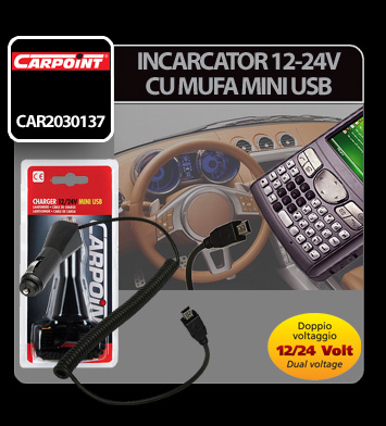 Incarcator 12-24V cu mufa mini USB Carpoint thumb