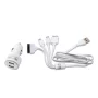 Car charger dual USB 12V 2100/1000mA with 4 in 1 cable