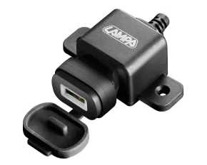 Motorkerékpár USB-Fix Omega töltő csavaros rögzítéssel 12/24V - 2400mA