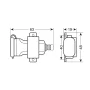 Usb Fix Omega, Usb charger with screw fixing and fork connectors - 12/24V