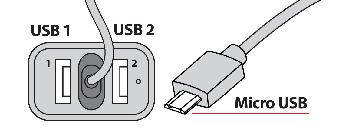 Micro USB gyorstöltő plusz 2 USB port 5800mA 12/24V thumb