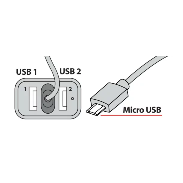 Incarcator rapid micro USB plus 2 porturi USB 5800mA 12/24V