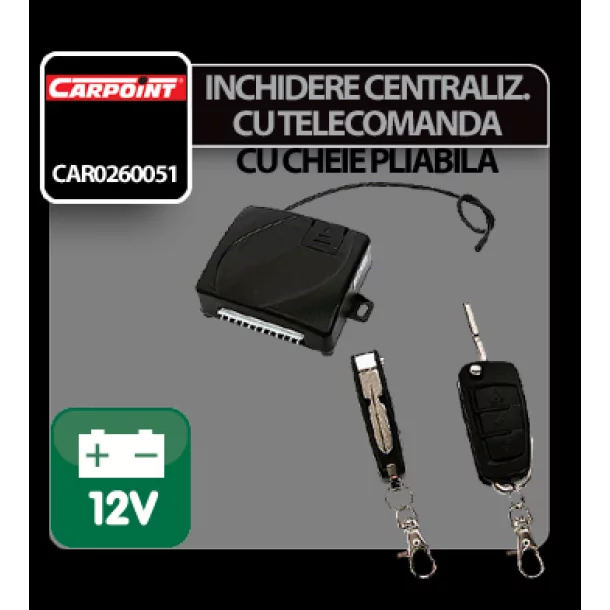 Inchidere centralizata cu telecomanda 12V - Cheie pliabila