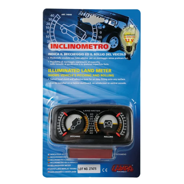 Inclinometru 4x4 iluminat 12V