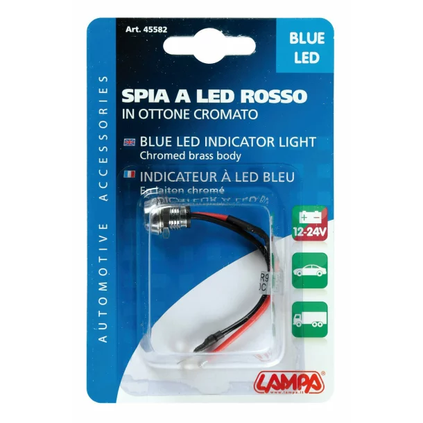 Led indicator light, 12/24V - Blue