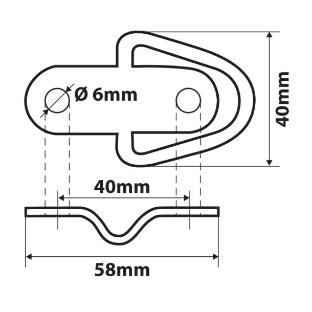 G-4, forged cargo D-ring anchor, 2 pcs