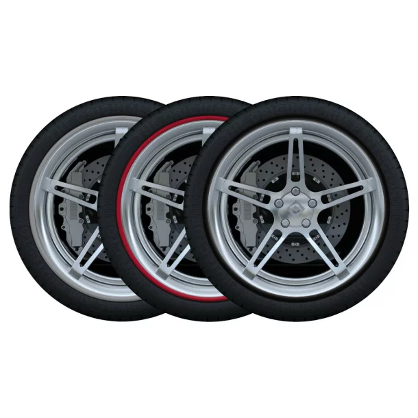 Rim Ringz, Set of 4 wheel protections - Red - 15&#039;&#039;
