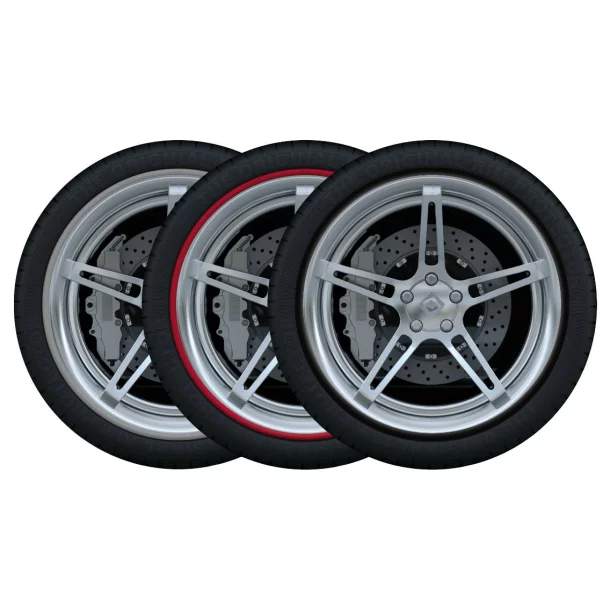 Rim Ringz, Set of 4 wheel protections - Red - 15&#039;&#039; - Resealed