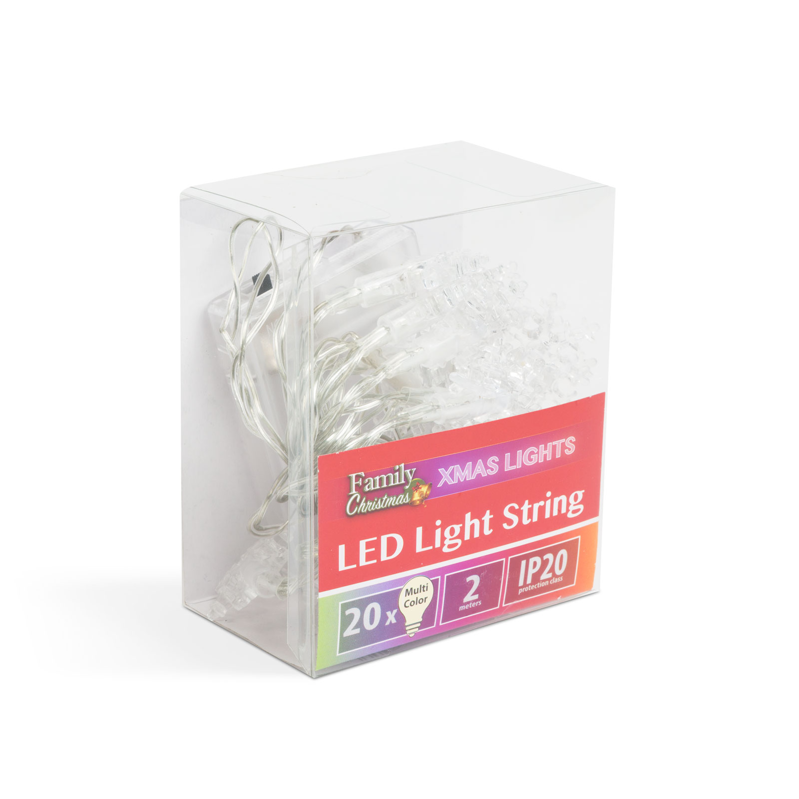 Instalație de pom cu LED - fulgi de nea - 2,3 m - 20 LED - multicolor - 3 x AA thumb